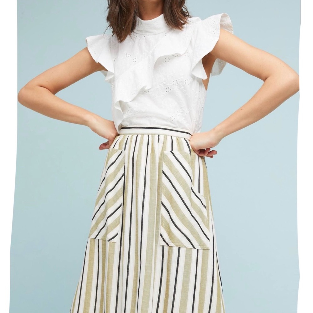 Anthropologie Striped Skirt